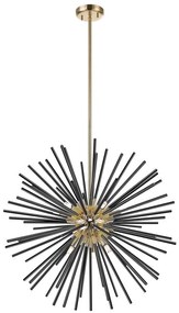 Zuma Line P0491-09C-F7BC - Csillár rúdon URCHIN 9xG9/42W/230V arany/fekete