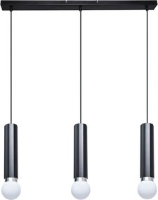 ITALUX PND-33849-3-BK MACERA Többágú Függesztett Lámpa Fekete E27 IP20