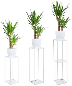 Virágállvány 100x24 cm fehér