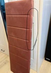 AKCIÓ Kárpitozott ágy COMFINO VELVET pótággyal 120x200 cm rózsaszín II. osztály