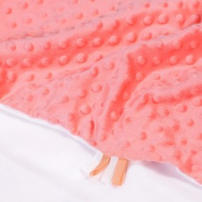 Goldea gyerek takaró minky - lazacszínű, pöttyös - 75x100 cm 75 x 100 cm