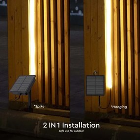 LED Dimmelhető napelemes szalag LED/1,2W/3,7V 4000K IP67 5m