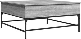 vidaXL szürke sonoma szerelt fa és fém dohányzóasztal 95 x 95 x 45 cm