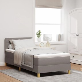 Box Spring Ágy Matraccal és LED Topszín 80x200 cm Textil