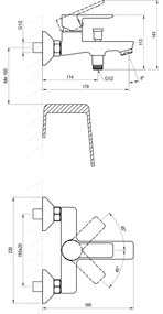 Ravak X070485 - SOLAR kádcsaptelep, fényes króm