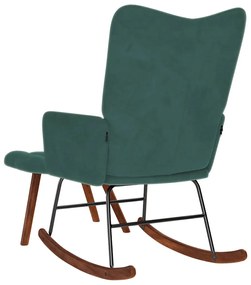 sötétzöld bársony hintaszék ülőkével