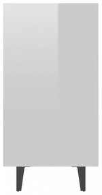 magasfényű fehér szerelt fa tálalószekrény 103,5 x 35 x 70 cm