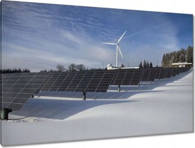Festmények 120x80 Fotovoltaikus szélmalom