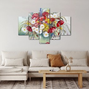 Egy váza képe vadvirágokkal (150x105 cm)
