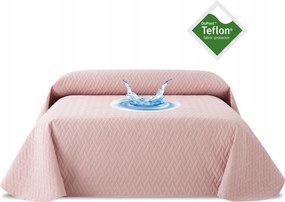 Ágytakaró vízálló teflon 200 x 270 cm rózsaszín steppelt ágytakaró