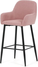 Barová židle, růžová, látka,AUB-V4009 PINK6
