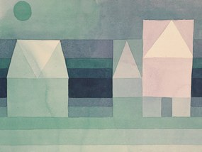 Festmény reprodukció Three Houses - Paul Klee, (40 x 30 cm)