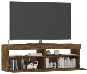 füstös tölgy színű TV-szekrény LED-ekkel 120x35x40 cm