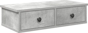 vidaXL Falipolc fiókokkal betonszürke 60x28x15 cm műszaki fa