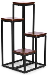 Stílusos virágállvány - sötét diófa