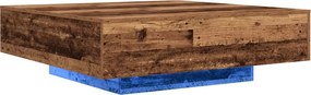 vidaXL Dohányzóasztal Öreg fa 100 x 100 x 31 cm Faanyag