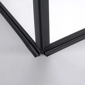 Stuxi Bari Duo Black 70x70 cm szögletes nyílóajtós zuhanykabin, 6 mm vízlepergető üveggel, matt fekete elemekkel