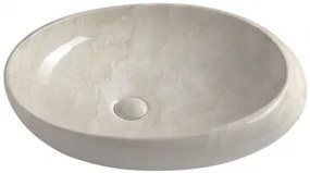 DALMA kerámiamosdó, 68x44x16,5cm, bézs márvány