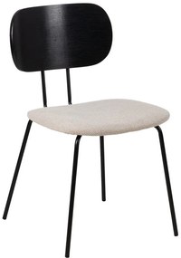 Fehér-fekete étkezőszék szett 4 db-os Cleo – Ixia