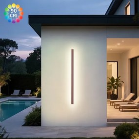 BRILAGI-LED kültéri fali lámpatest LINEAR LED/32W/230V 3000K IP65 140 cm barna CRI 90