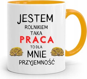 A Gazdálkodó Számára A Sárga Bögre Ilyen Munka Öröm A fényképes nyomtatással