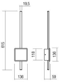 Redo 01-2696 - LED fali lámpatest DIAZ LED/20W/230V CRI 90 fehér