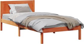 vidaXL Ágykeret Barna 90 x 200 cm Tömör fenyőfa