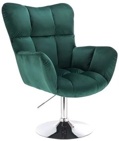 HR650N Sötétzöld modern velúr szék