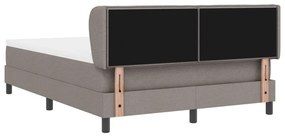 vidaXL Boxspring Ágy Matraccal Taupe 160x200 cm Szövet