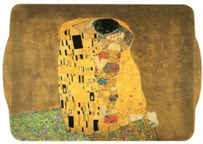Műanyag tálca 46x32cm,Klimt:The Kiss