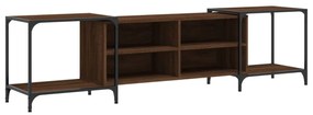 barna tölgy színű szerelt fa TV szekrény 203 x 37 x 50 cm