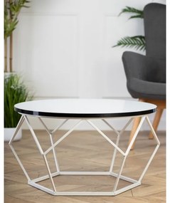 Kávésasztal DIAMOND 40x70 cm fekete/fehér