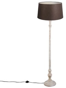 Állólámpa vászonbúrával barna 45 cm - Classico