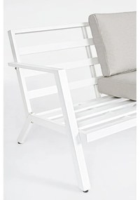 Fehér alumínium négyszemélyes kerti lounge szett Harley – Bizzotto