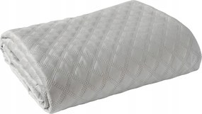 Dekoratív ágytakaró Velvi 170x210 steppelt, geometrikus mintás, szürke