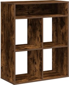 vidaXL könyvszekrény füstös tölgy 66x31x80 cm szerelt fa