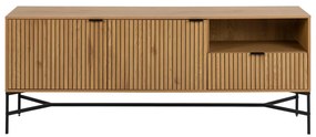 Natúr színű alacsony komód tölgyfa dekorral 180x70 cm Jaipur – Actona
