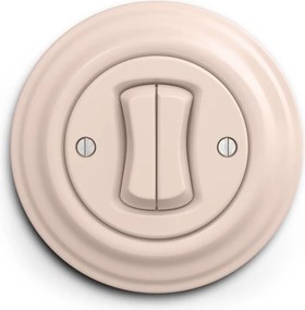 Kliklap - Retro soros kapcsoló 5-ös kerettel, antik rózsaszín