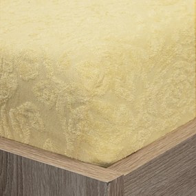 Homa jacquard gumis lepedő sárga