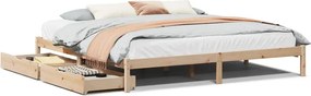 vidaXL tömör fenyőfa ágy matrac nélkül 180 x 200 cm