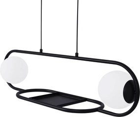 KAJA K-4961 FINESTRA Fekete Színű Függeszték 2xE27 15W IP20