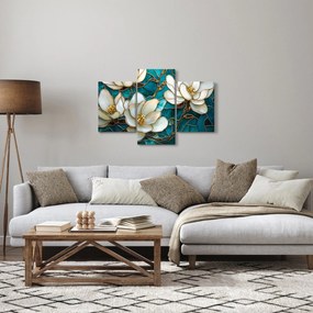 Kép - Ólomüveg magnóliával (90x60 cm)