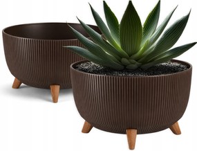 Kerti KaspĂł LĂĄbakkal Kerek 40CM Nagy VirĂĄgtartĂł TĂĄl VirĂĄgtartĂł