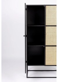 Fekete rattan komód 70x145 cm Guuji - White Label