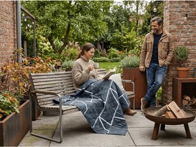 Nyári takaró GRIDON 140x200 cm, fekete