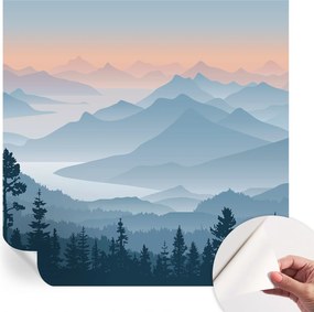 Öntapadós tapéta Divatos 3D fali ragasztóval Hegyi panoráma 250x250 cm