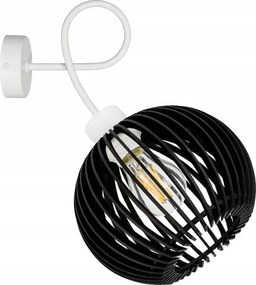 Fali lámpa fix Göndör Loft lámpabúra gömb 40 Fa fekete 1x E27