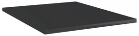 8 db magasfényű fekete szerelt fa könyvespolc 40 x 50 x 1,5 cm