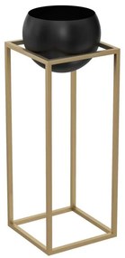 Fém virágcserép 81,3x29 cm arany színben