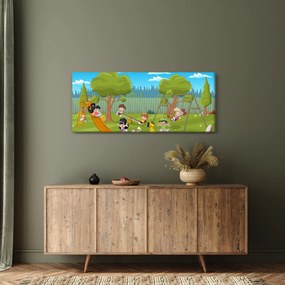 Kép - gyerekek a játszótéren (120x50 cm)